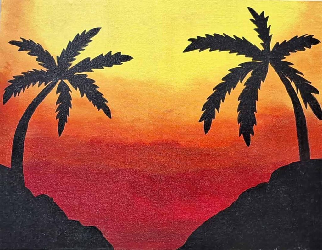 Siddhima Sirohi Palm Trees Oil Painting on Canvas